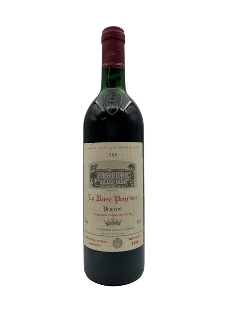 Flaske af La Rose Peyrière Pomerol 1988 vin