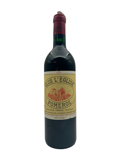 Flaske af Clos L'Église Pomerol 1994 rødvin