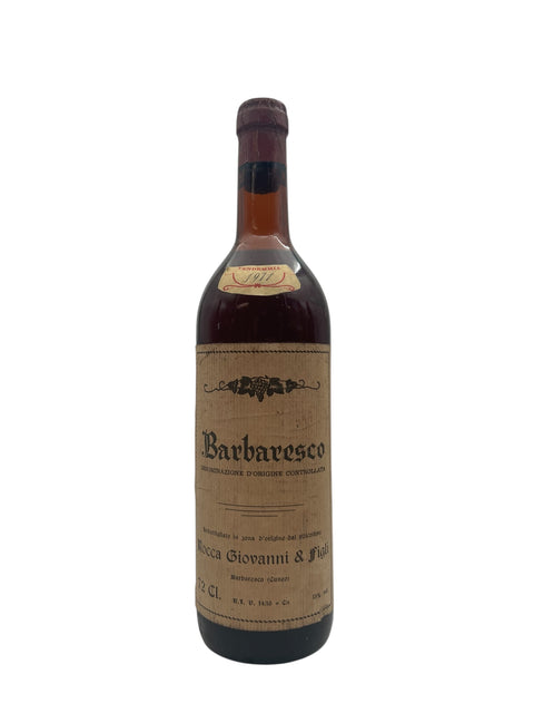 Flaske af Barbaresco Rocca Giovanni & Figli fra 1971