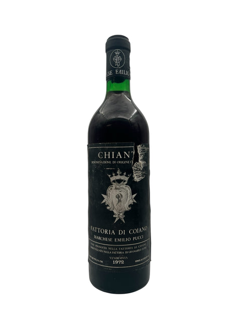 Flaske af Chianti Fattoria di Coiano 1972