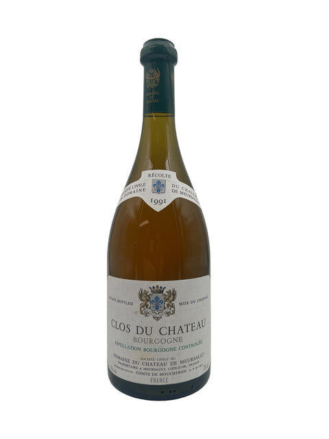 Flaske af Clos du Chateau Bourgogne 1991 hvidvin