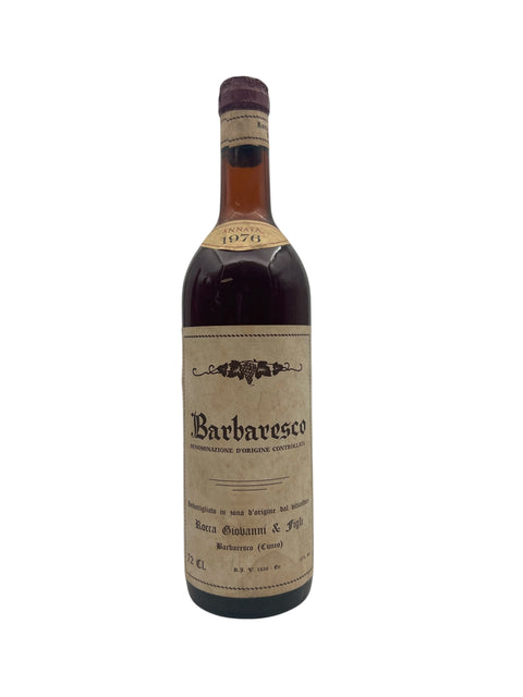 Flaske af Barbaresco Rocca Giovanni 1976 rødvin