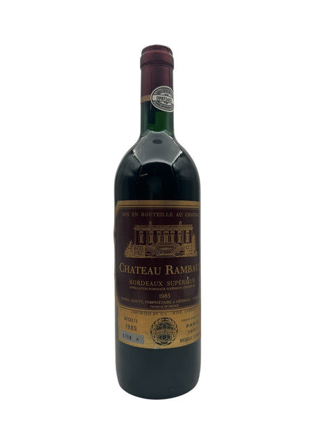 Flaske af Chateau Rambaud Bordeaux Supérieur 1985 rødvin