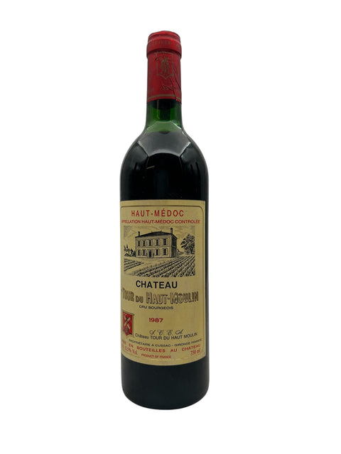 Flaske af Chateau Tour du Haut Moulin 1987 rødvin