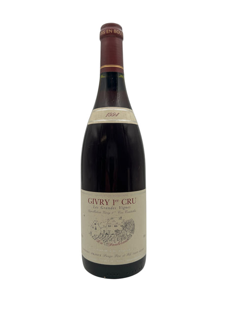 Flaske af Givry 1er Cru Les Grandes Vignes 1994 rødvin