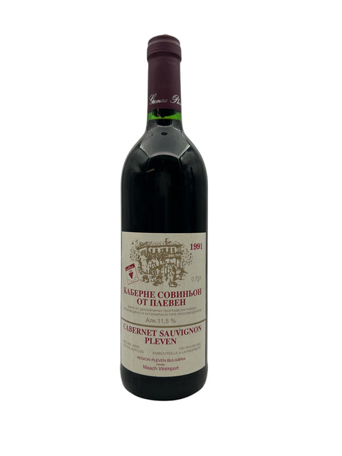 Flaske af Cabernet Sauvignon Pleven 1991 rødvin