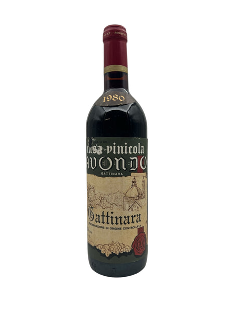 Flaske af Gattinara Casa Vinicola Avondo 1980 rødvin