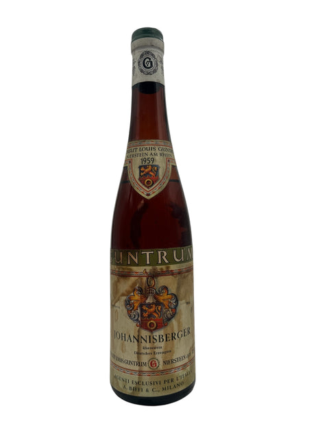 Flaske af Johannisberger Louis Guntrum 1959 hvidvin