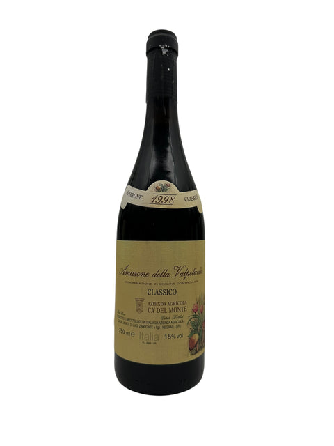 Flaske af Amarone della Valpolicella Ca' del Monte 1998 rødvin