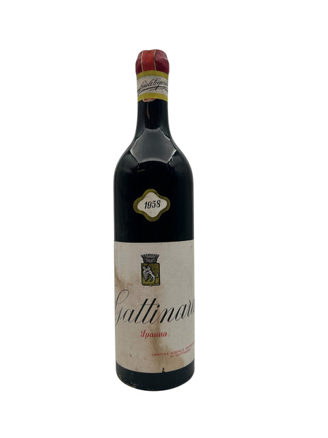 Flaske af Gattinara rødvin fra årgang 1958