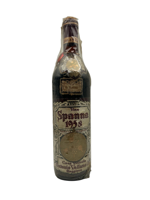 Flaske af Spanna Antonio Vallana 1958 med elegant etiket