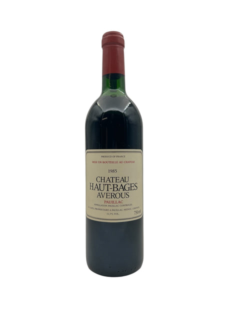 Flaske af Chateau Haut-Bages Averous 1985 rødvin