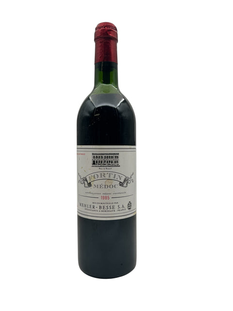 Flaske af Fortin Médoc 1985 rødvin fra Mahler-Besse