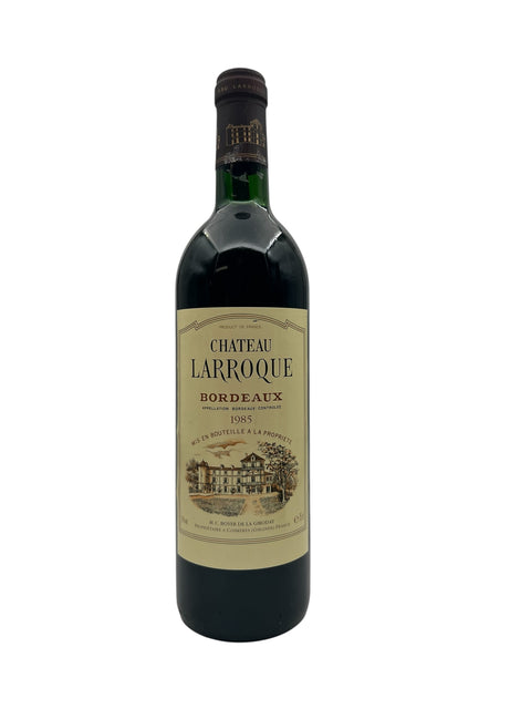 Flaske af Chateau Larroque Bordeaux 1985 rødvin