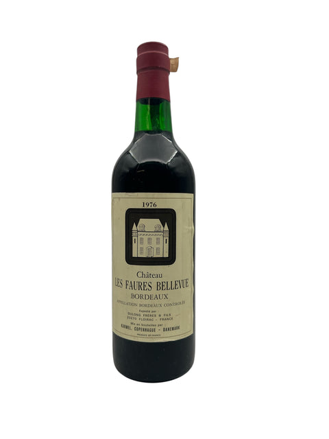 Flaske af Les Faures Bellevue 1976 fra Bordeaux