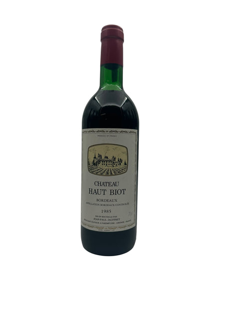 Flaske af Chateau Haut Biot 1985 Bordeaux rødvin