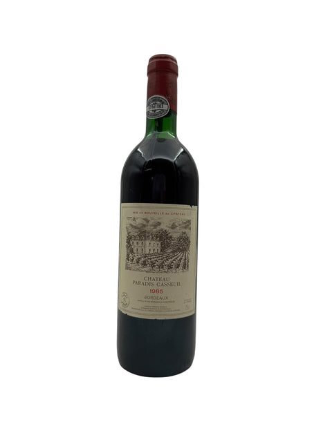 Flaske af Paradis Casseuil Château 1985 rødvin
