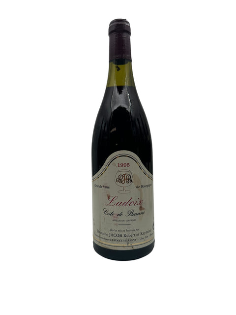Flaske af Ladoix Domaine Jacob 1995 rødvin fra Bourgogne