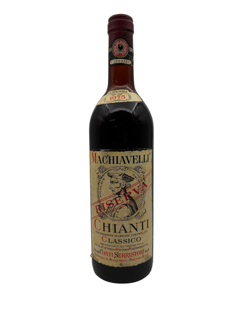 Flaske af Chianti Machiavelli 1975 rødvin