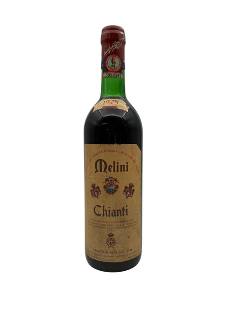 Flaske af Chianti Melini 1975 rødvin