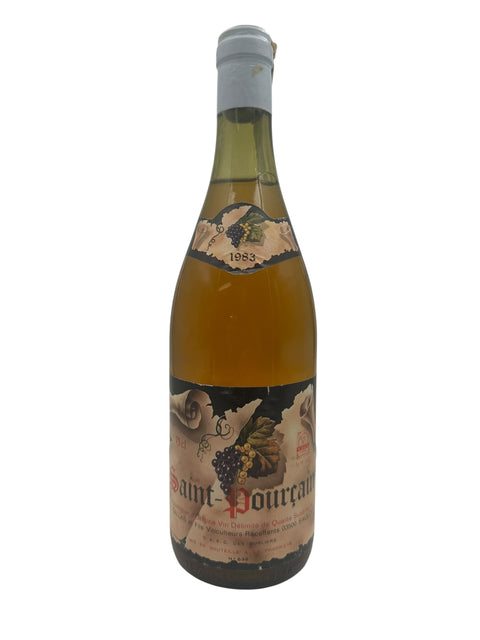 Saint-Pourçain 1983 hvidvin med detaljeret etiket