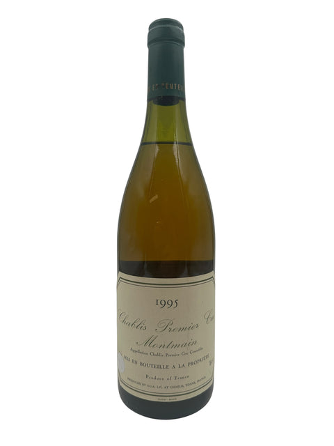 Flaske af Chablis Montmains 1995 Premier Cru hvidvin
