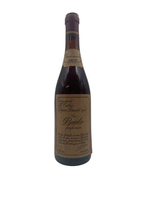 Flaske af Barolo Edizione Rionda årgang 1978