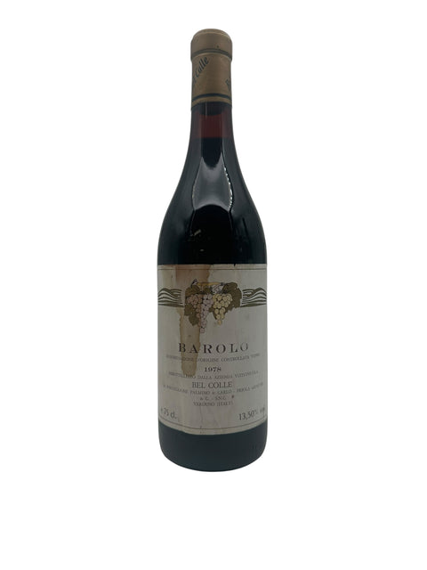 Flaske af Barolo Bel Colle 1978 rødvin
