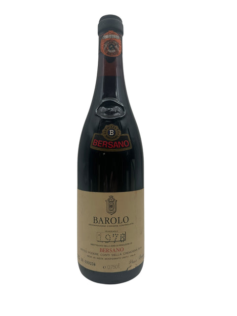 Flaske af Barolo Bersano 2018 med etikette