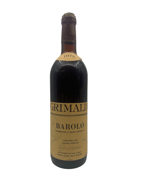 Barolo Grimaldi 1978 rødvin flaske