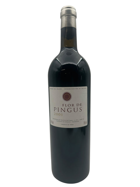 Flaske af Flor de Pingus 2001 fra Ribera del Duero