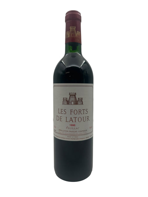 Les Forts De Latour 1990 rødvin fra Pauillac flaske