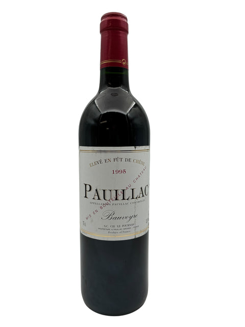 Flaske af Pauillac Bauveyre 1995 rødvin