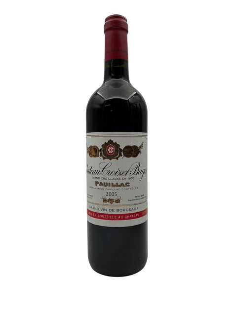 Flaske af Château Croizet Bages 2005 rødvin fra Pauillac