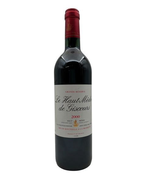 Flaske af Le Haut-Médoc de Giscours 2000 rødvin