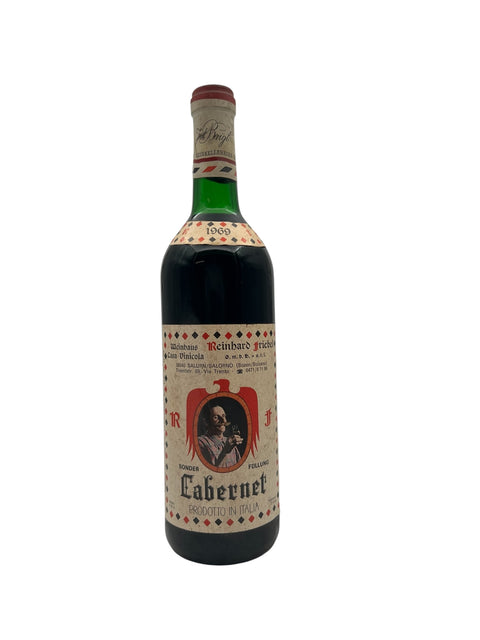 Flaske af Cabernet rødvin fra Reinhard Fritsch årgang 1969