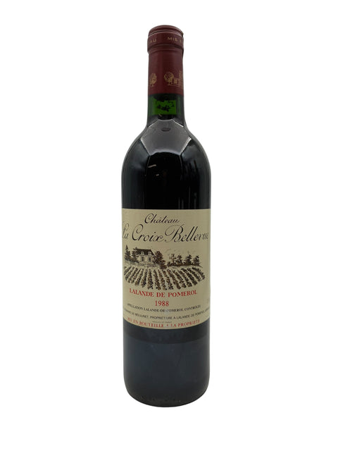 Flaske af La Croix Bellevue Lalande de Pomerol 1988 rødvin