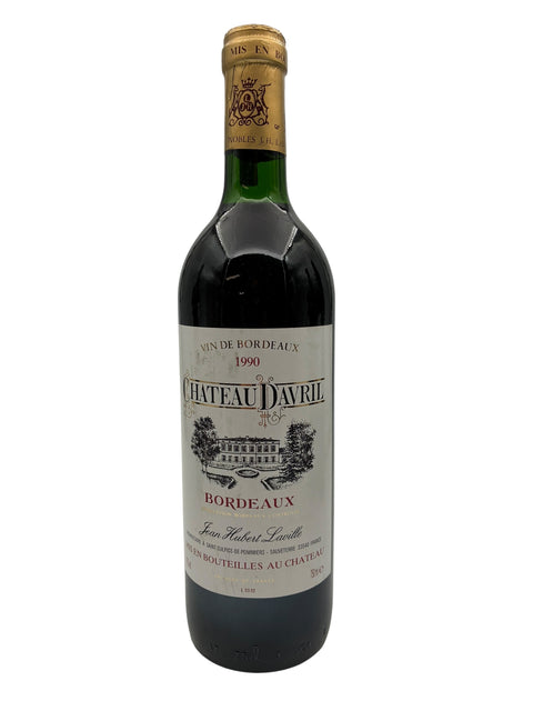 Flaske af Chateau Davril Bordeaux 1990 rødvin
