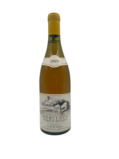Flaske Mercurey Yves de Launay 1989 hvidvin