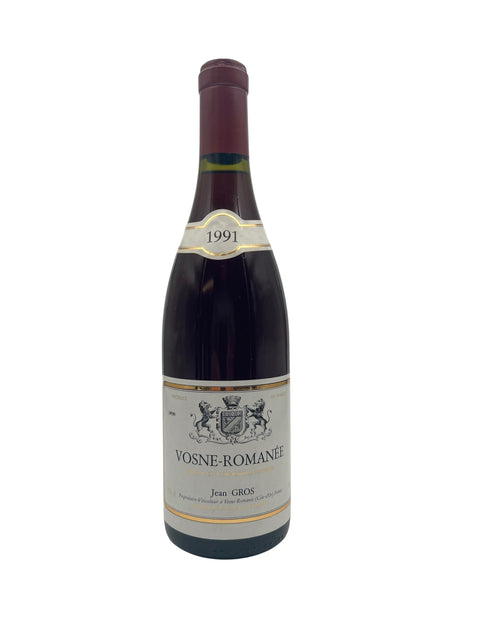 Flaske af Vosne-Romanée Jean Gros 1991 rødvin