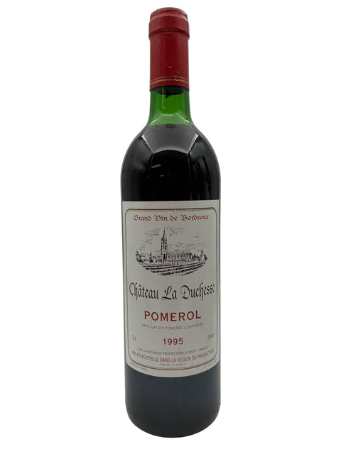 En flaske Pomerol Château La Duchesse 1995 rødvin fra Bordeaux