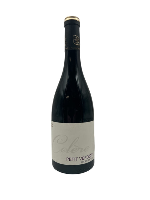 Flaske af Petit Verdot Colère 2019 rødvin