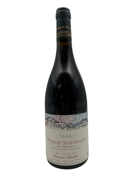 Flaske af Volnay Santenots du Milieu fra årgang 2000