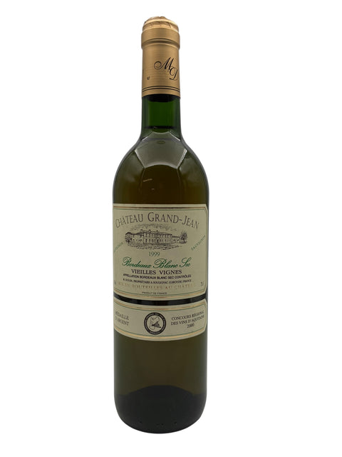 Flaske Bordeaux Blanc Sec Château Grand-Jean 1999 hvidvin