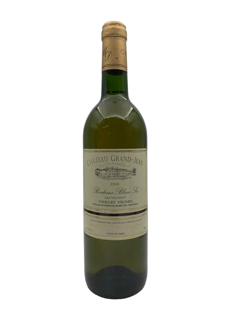 Flaske af Bordeaux Blanc Sec 1998 fra Chateau Grand-Jean