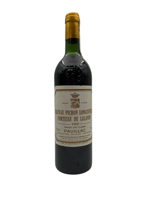 Flaske af Chateau Pichon Longueville Comtesse de Lalande 1985 rødvin