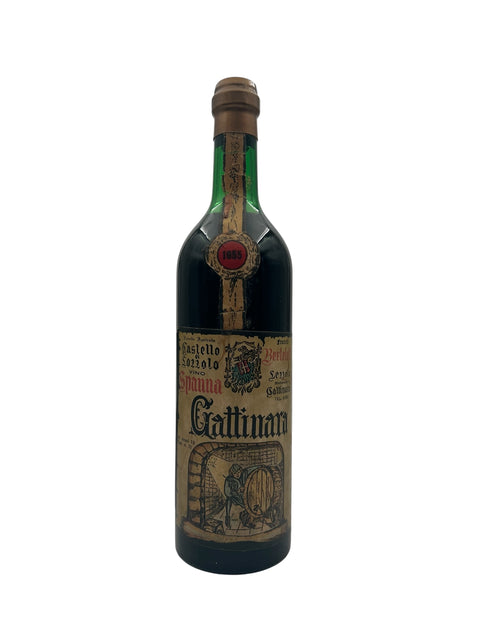 Flaske af Gattinara Castello di Lozzolo rødvin fra 1955