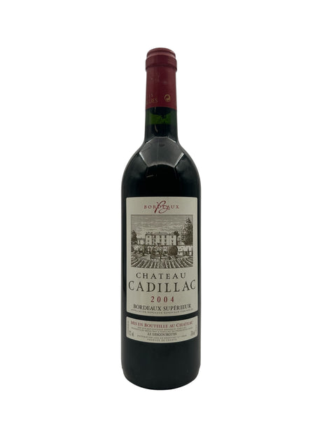 Flaske af Chateau Cadillac 2004 Bordeaux Supérieur rødvin