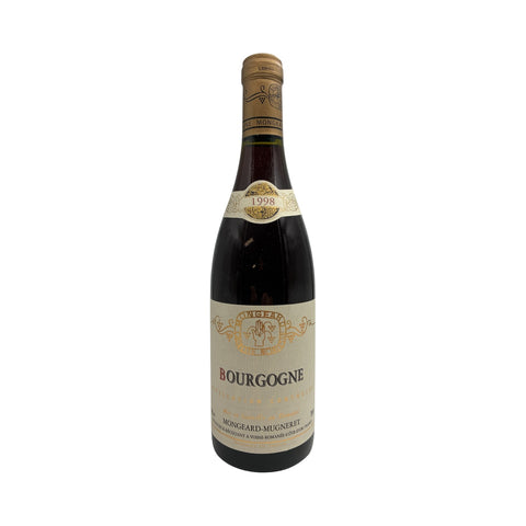 Flaske af Bourgogne Mongeard-Mugneret 1998 rødvin
