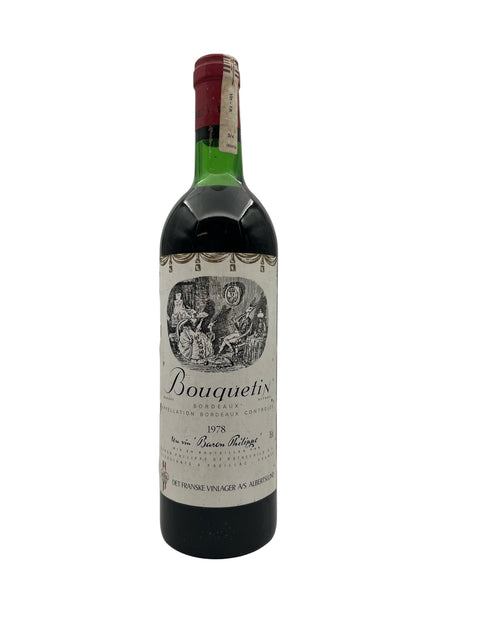 Flaske af Bouquetin Baron Philippe 1978 Bordeaux rødvin